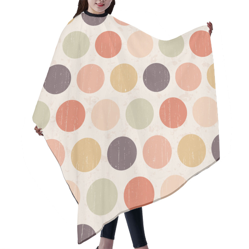 Personality  Seamless Grunge Circles Polka Dots Background Texture Hair Cutting Cape