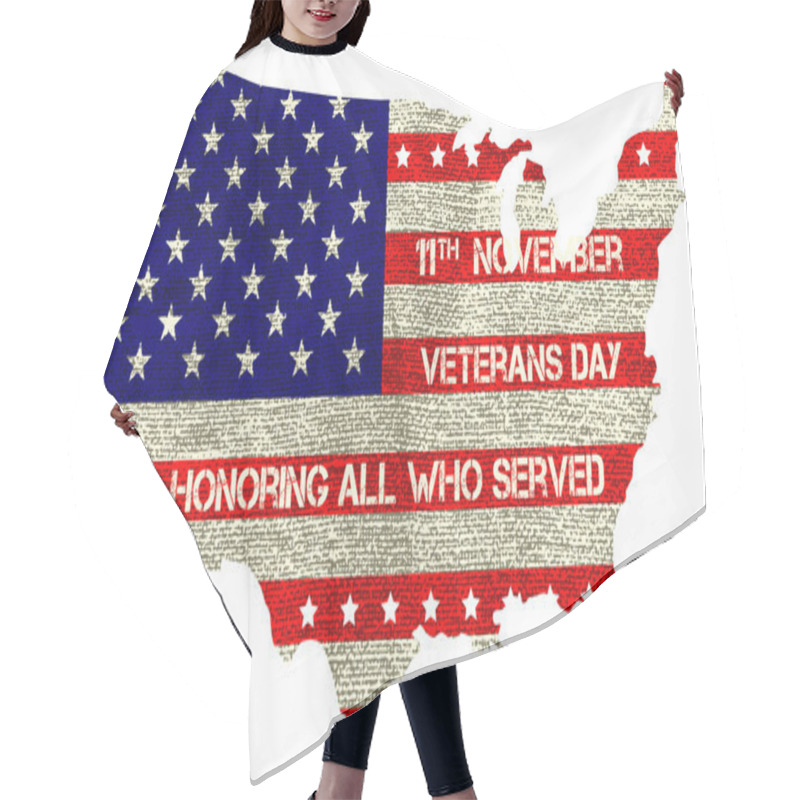 Personality  Veterans Day Sign Hair Cutting Cape