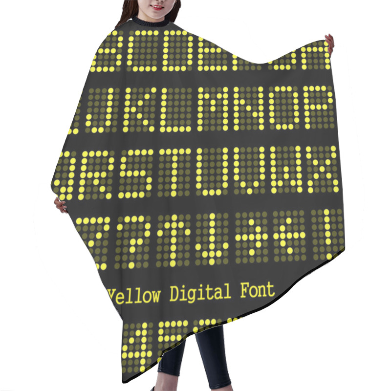 Personality  Yellow Digital Font Hair Cutting Cape