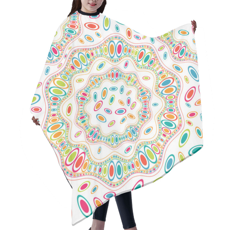 Personality  Ethnic Doodle Hair Cutting Cape