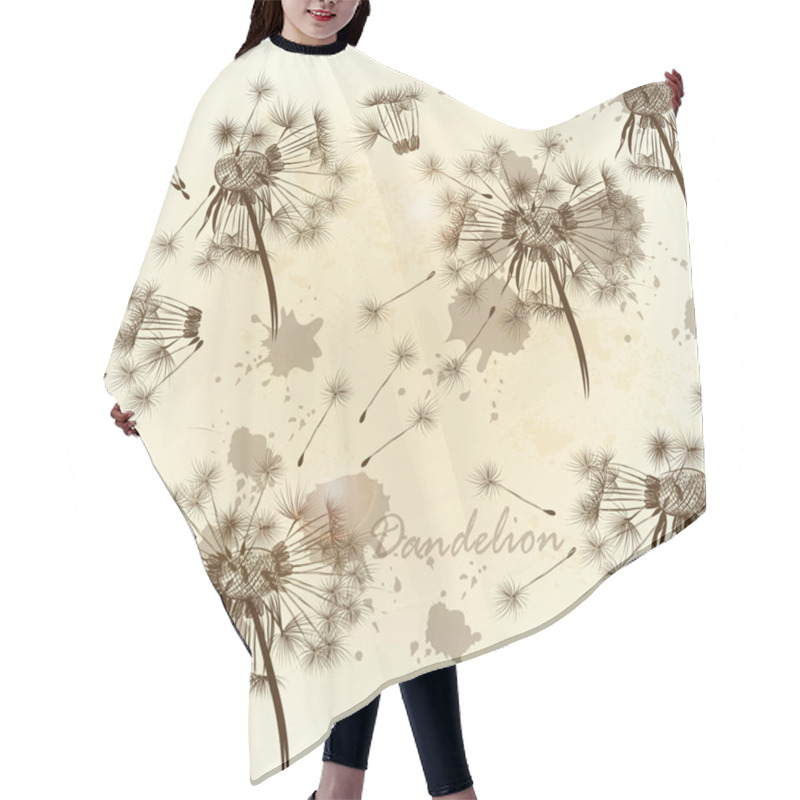 Personality  Seamless Wallpaper Pattern With Dandelions Hair Cutting Cape