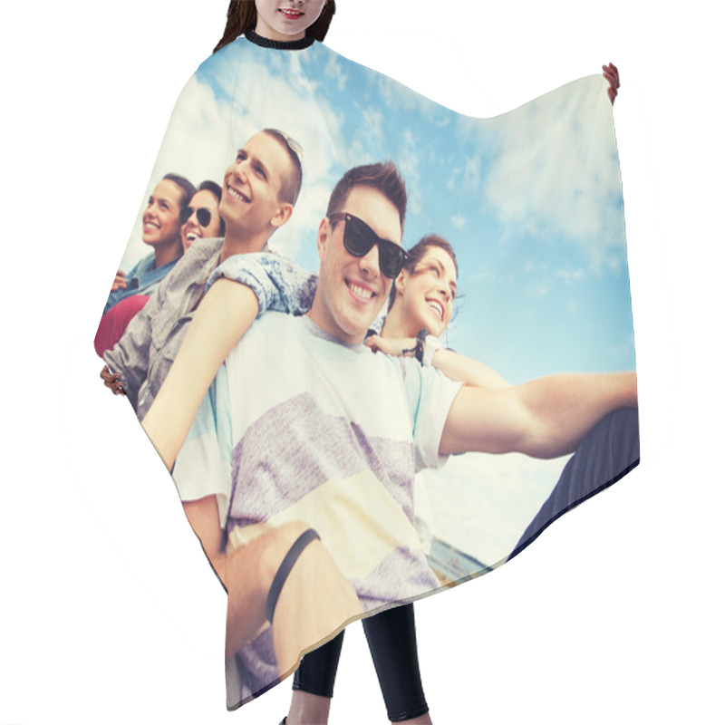 Personality  Group Of Teenagers Hanging Out Hair Cutting Cape