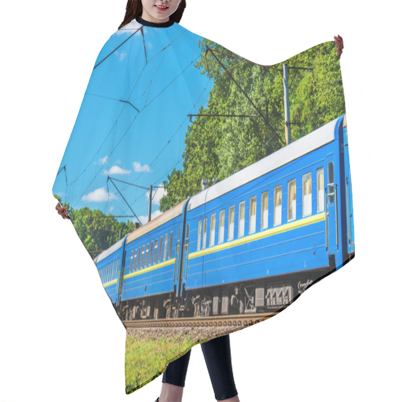 Personality  Passenger Train In Kiev Region Of Ukraine Hair Cutting Cape