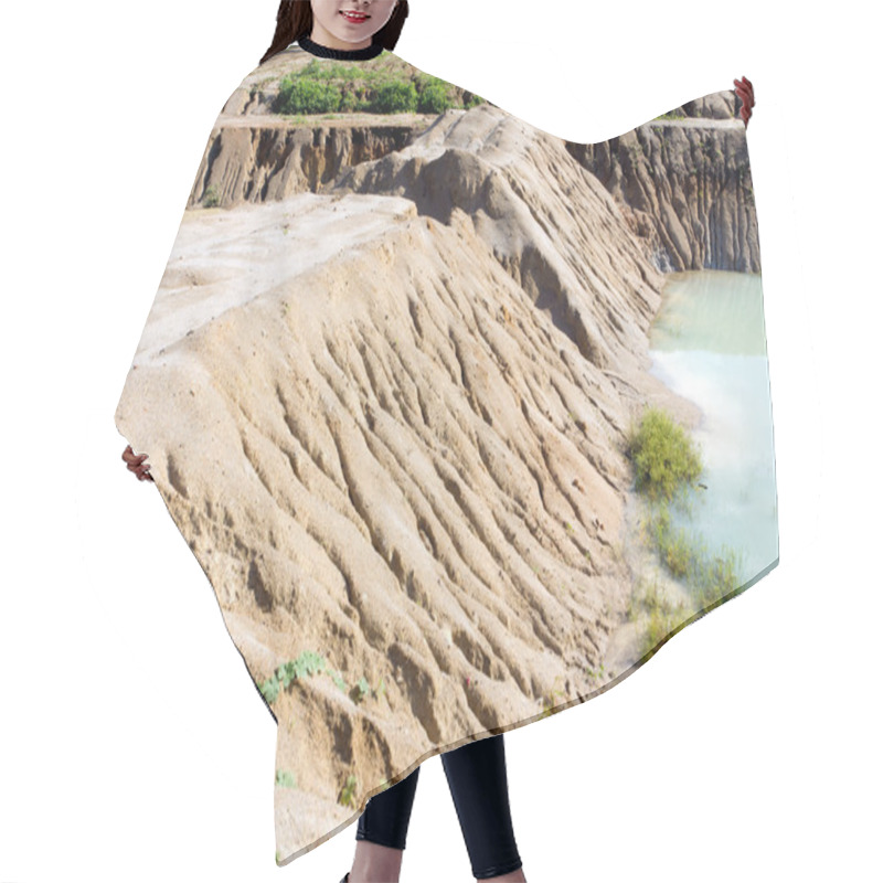 Personality  Eroded Cut Bank Of Small River Hair Cutting Cape