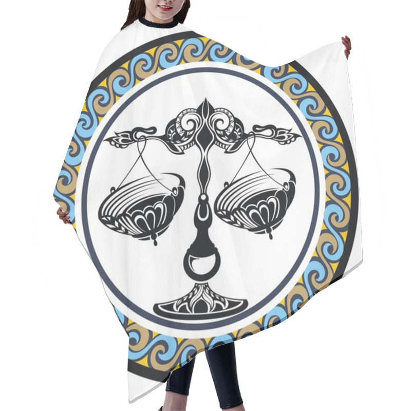 Personality  Decorative Zodiac Sign Libra Hair Cutting Cape