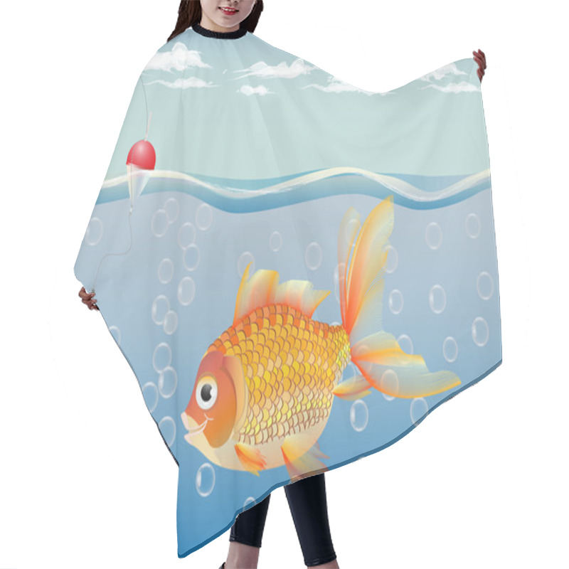 Personality  Goldfish For Children - A Joy For Adults - The Fulfillment Of Desires Hair Cutting Cape