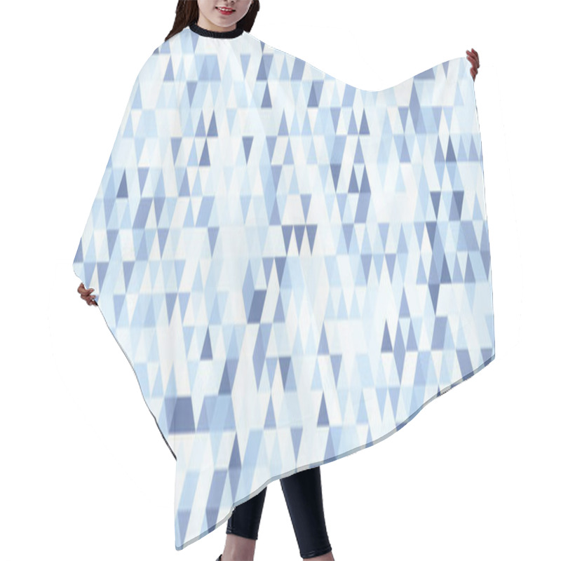 Personality  Abstract Polygonal Triangle Illustration. Triangular Backdrop. Hair Cutting Cape