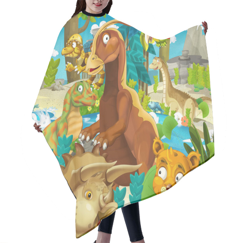 Personality  Cartoon Dinosaur Land Hair Cutting Cape