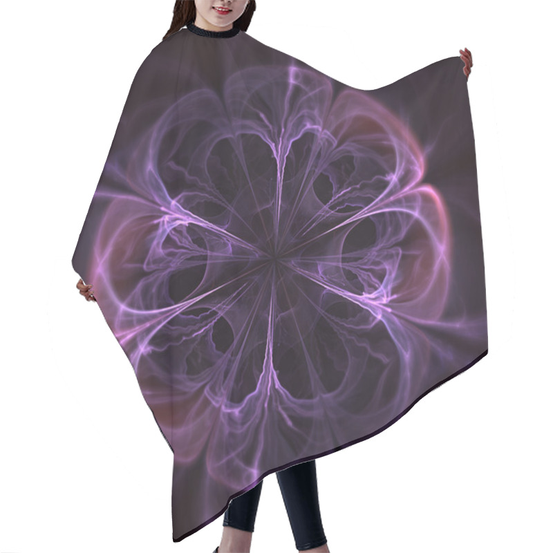 Personality  Big Abstract Fractal Flower 3d Hair Cutting Cape