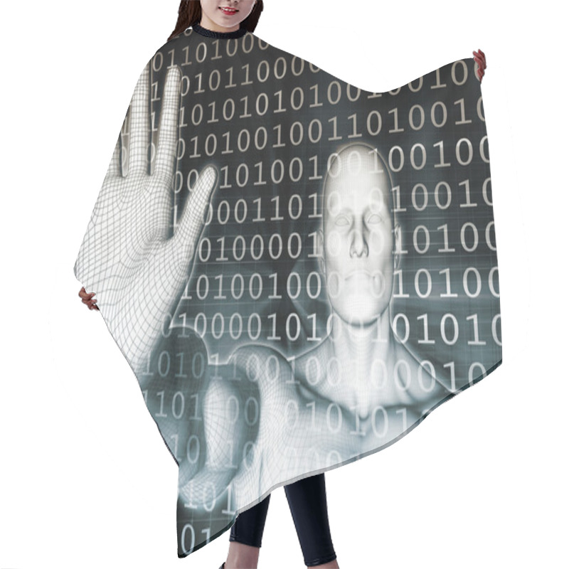 Personality  Information Technology Concept Art Hair Cutting Cape