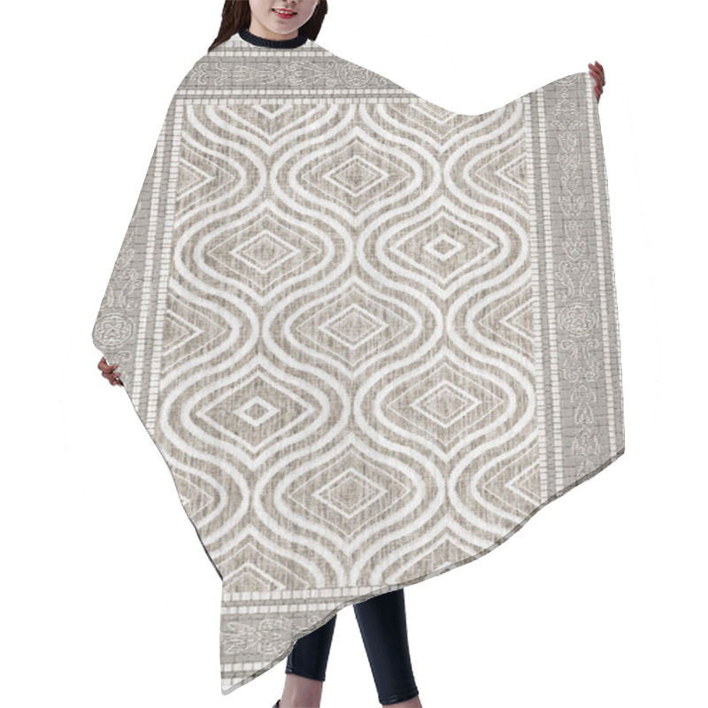 Personality  Carpet Bathmat And Rug Boho Style Ethnic Design Pattern With Distressed Woven Texture And Effect Hair Cutting Cape