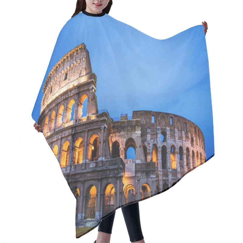 Personality  The World Famous Colosseum In Rome, Italy, Europe With Copy Space Hair Cutting Cape