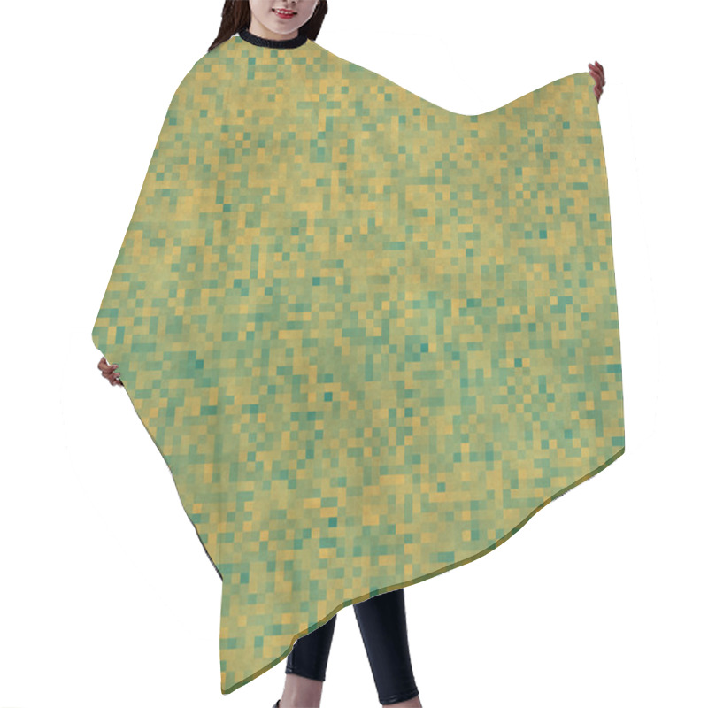 Personality  Green Squares Background Hair Cutting Cape