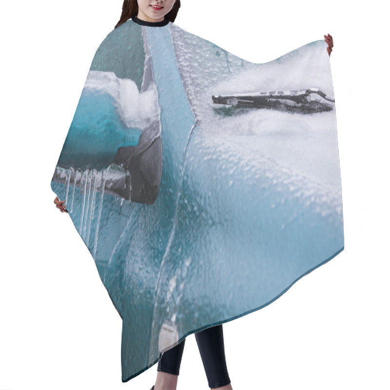 Personality  Frozen Rearview Mirror And Wiper  Hair Cutting Cape