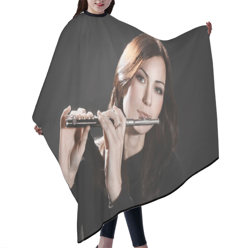 Personality  Flute Piccolo Flutist Playing Flute Music Instrument Hair Cutting Cape