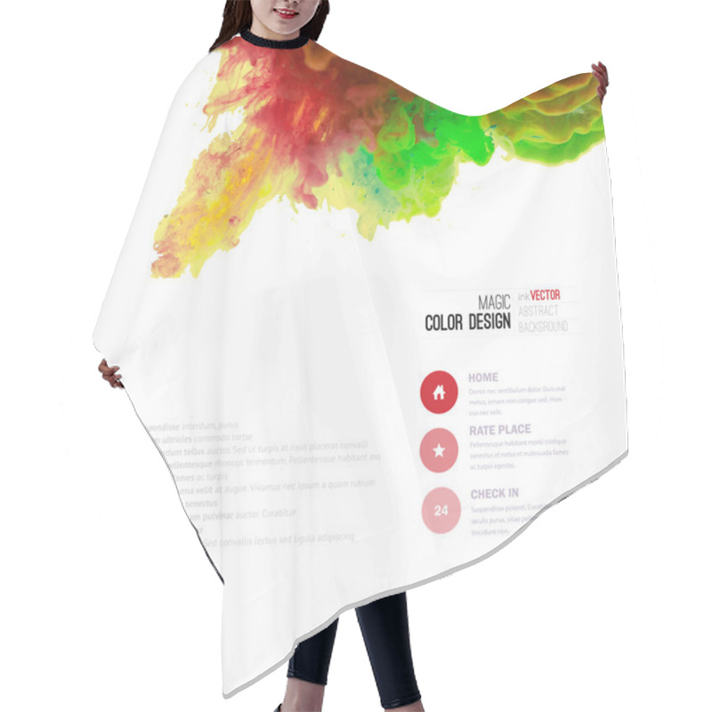 Personality  Vector Abstract Cloud. Hair Cutting Cape