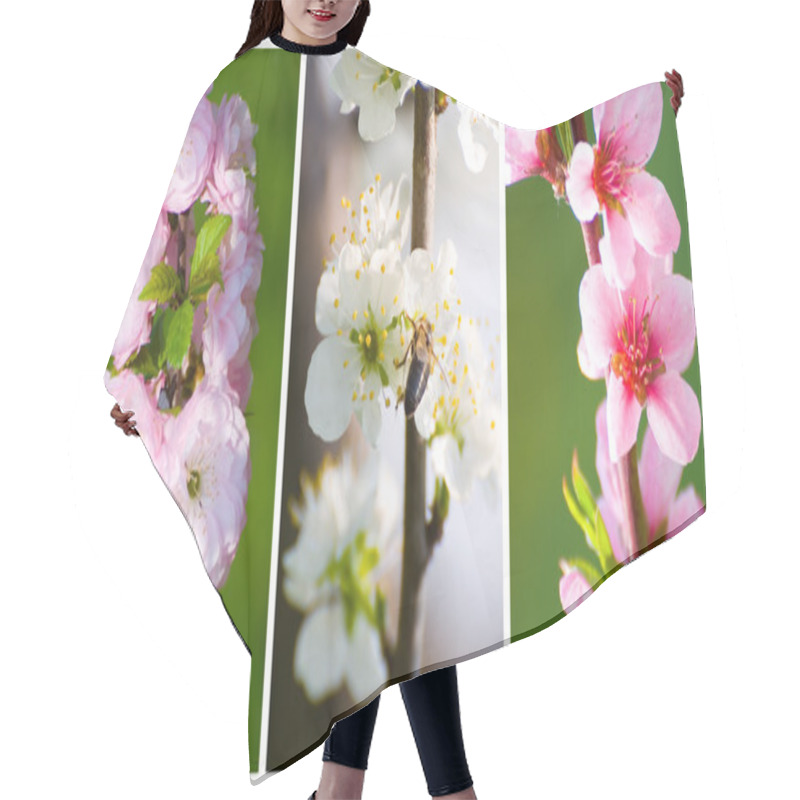 Personality  Set Of Spring Fruit Tree Blossoms Hair Cutting Cape