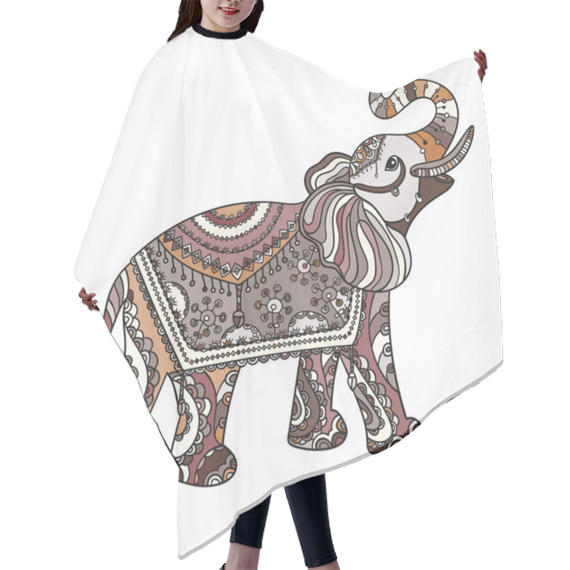 Personality  Stylized Fantasy Patterned Elephant Hair Cutting Cape