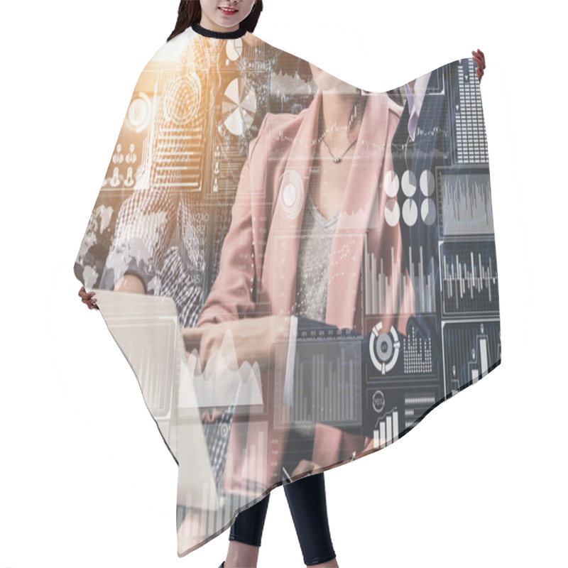 Personality  Big Data Technology For Business Finance Concept. Hair Cutting Cape