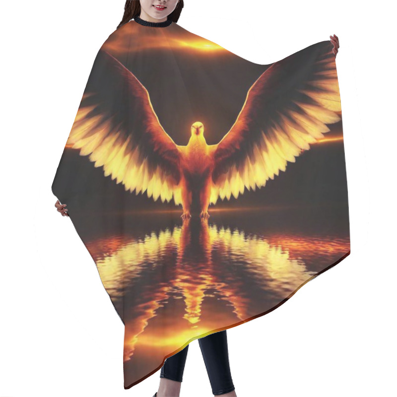 Personality  A Beautiful Shot Of A Golden Angel In A Dark Sky Hair Cutting Cape