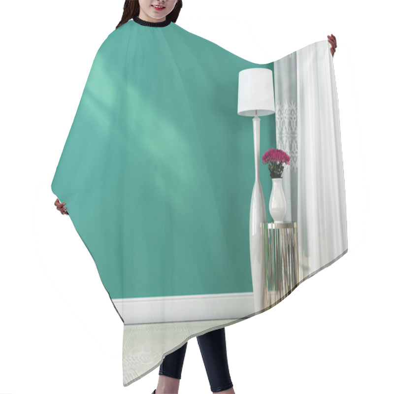 Personality  White Floor Lamp And Decoration Hair Cutting Cape