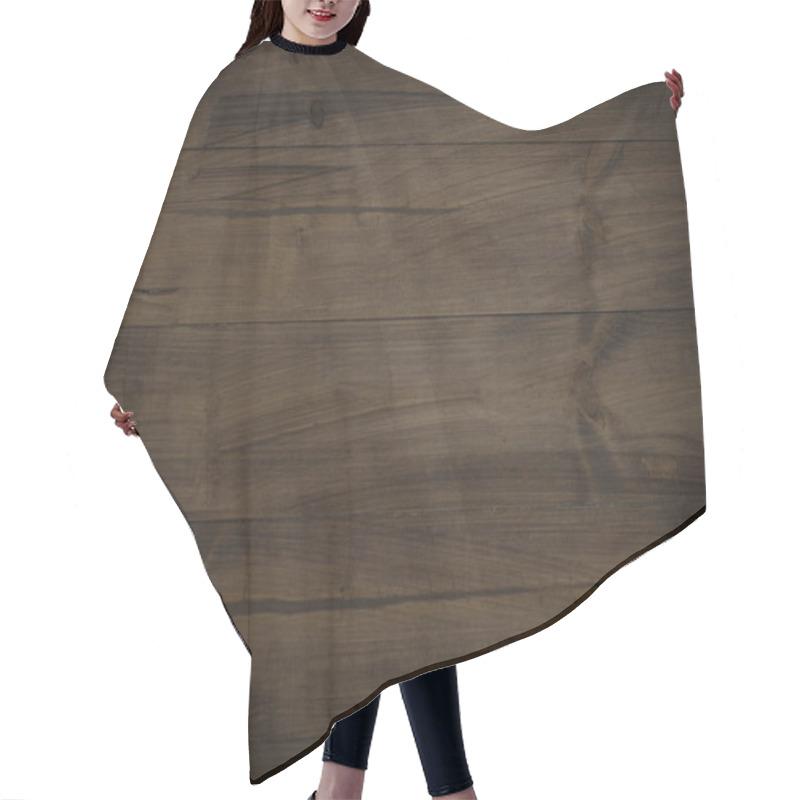 Personality  Brown Dark Natural Wooden Texture.  Hair Cutting Cape