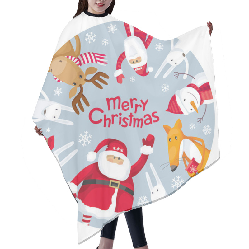 Personality  Merry Christmas Plate Hair Cutting Cape