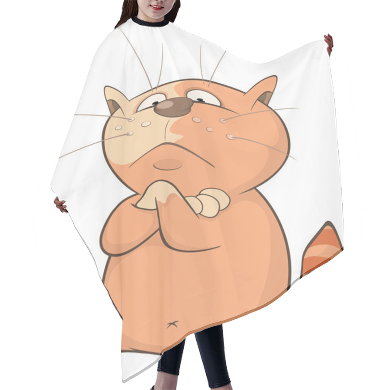 Personality  Cute Cartoon Cat Hair Cutting Cape