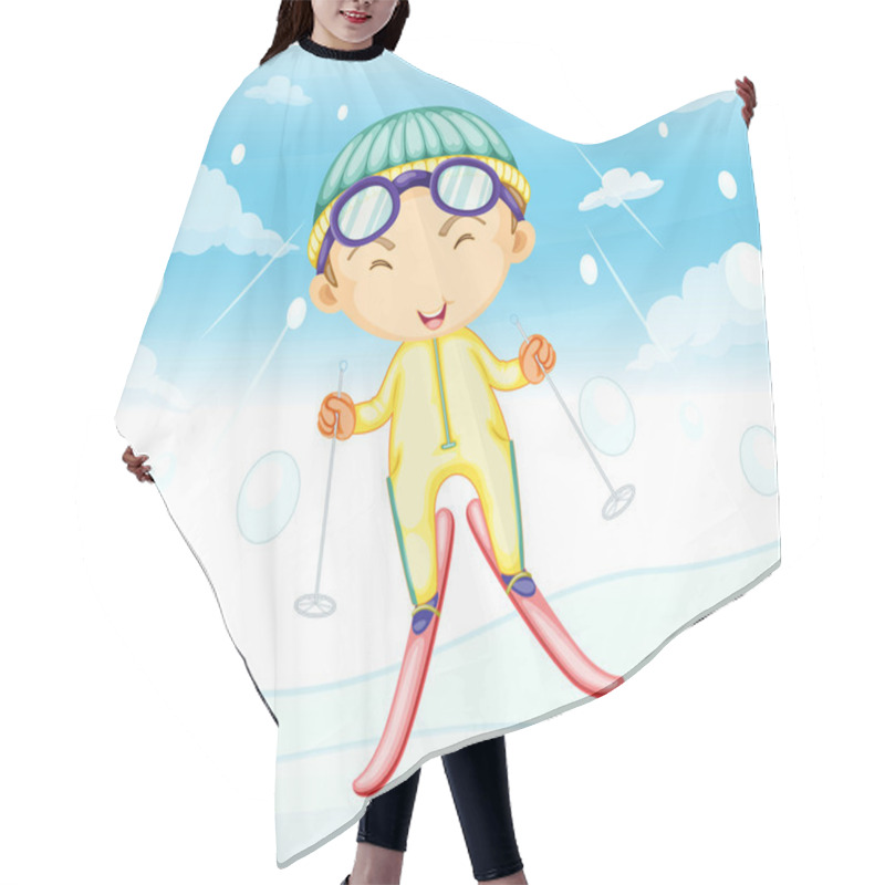 Personality  Ski Jump Hair Cutting Cape