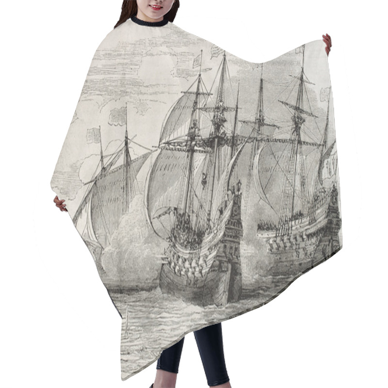 Personality  Sea Battle Hair Cutting Cape