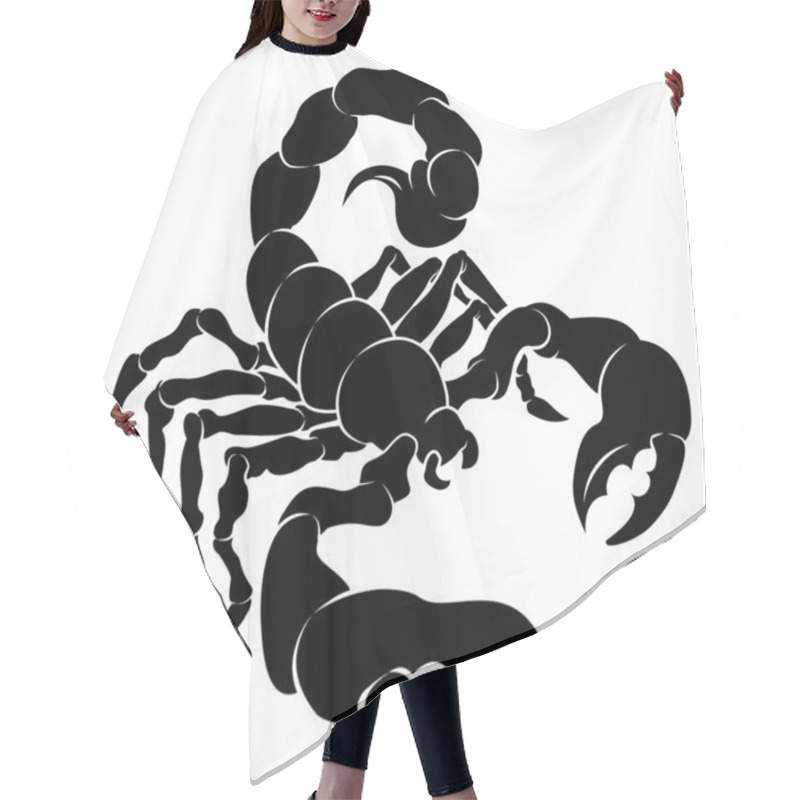 Personality  Stylised Scorpion Illustration Hair Cutting Cape