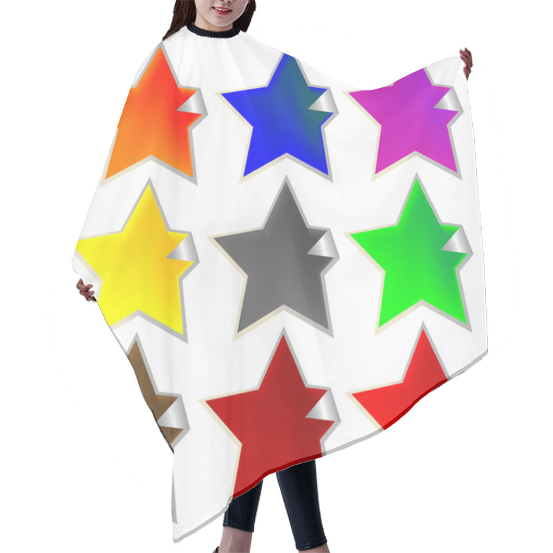 Personality  Fresh Star Shaped Labels Hair Cutting Cape