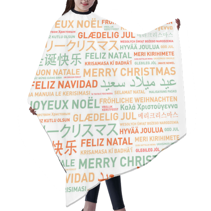 Personality  Merry Christmas Card From The World Hair Cutting Cape