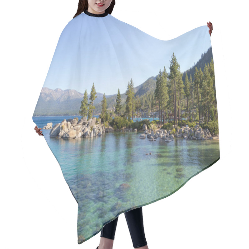 Personality  Lake Tahoe Is A Freshwater Alpine Lake Located In The Sierra Nevada Hair Cutting Cape