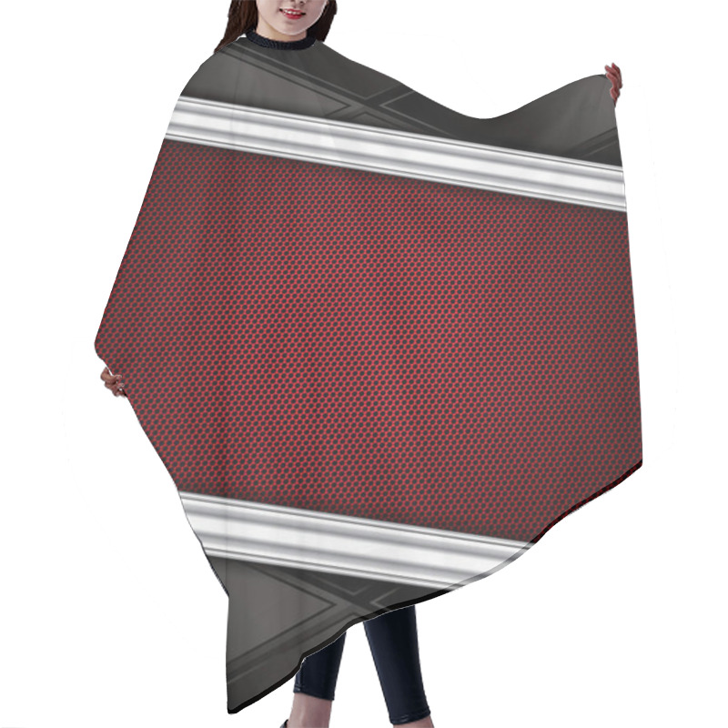 Personality  Abstract Background, Metallic Red Brochure Hair Cutting Cape