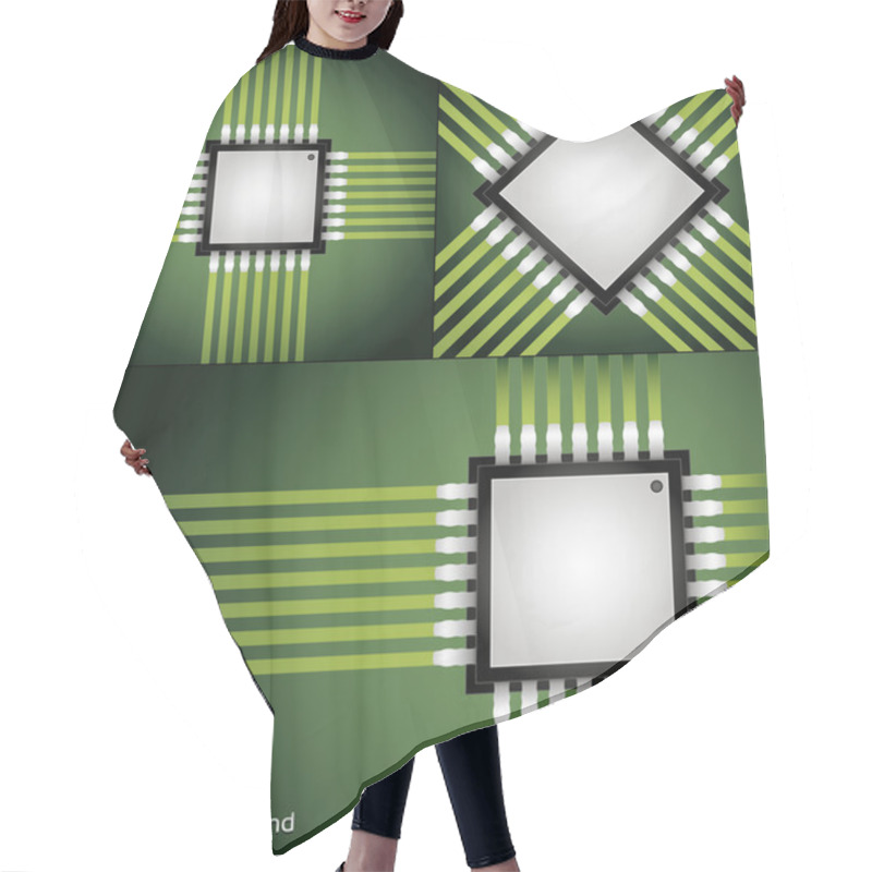 Personality  Cpu Background Hair Cutting Cape