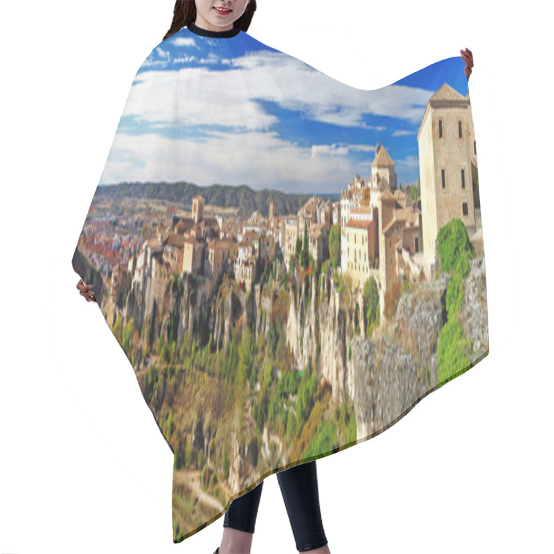 Personality  Medeival Town On Rocks Cuenca, Spain Hair Cutting Cape