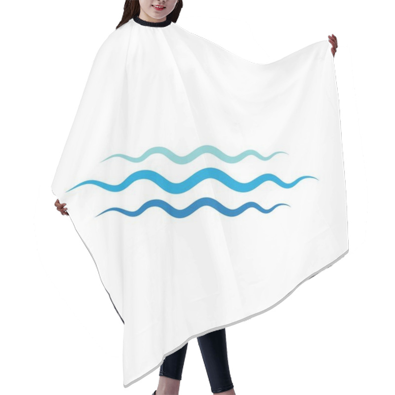 Personality  Water Wave Logo Template. Vector Icon Illustration  Hair Cutting Cape