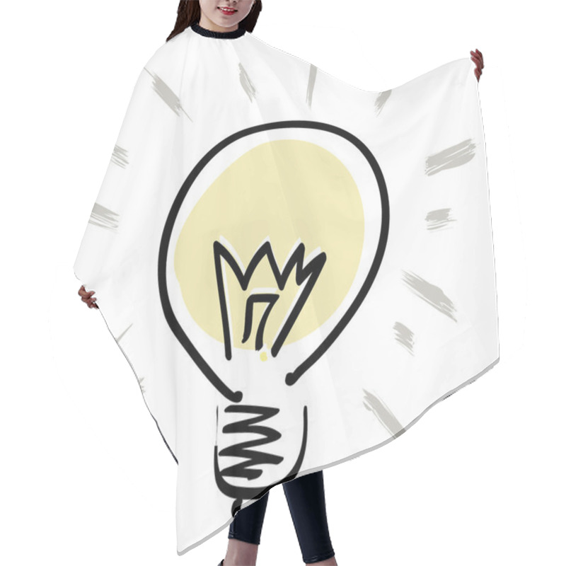 Personality  Light Bulb Hair Cutting Cape