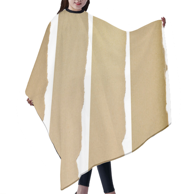 Personality  Set Of Textured Cardboard With Torn Edges Hair Cutting Cape