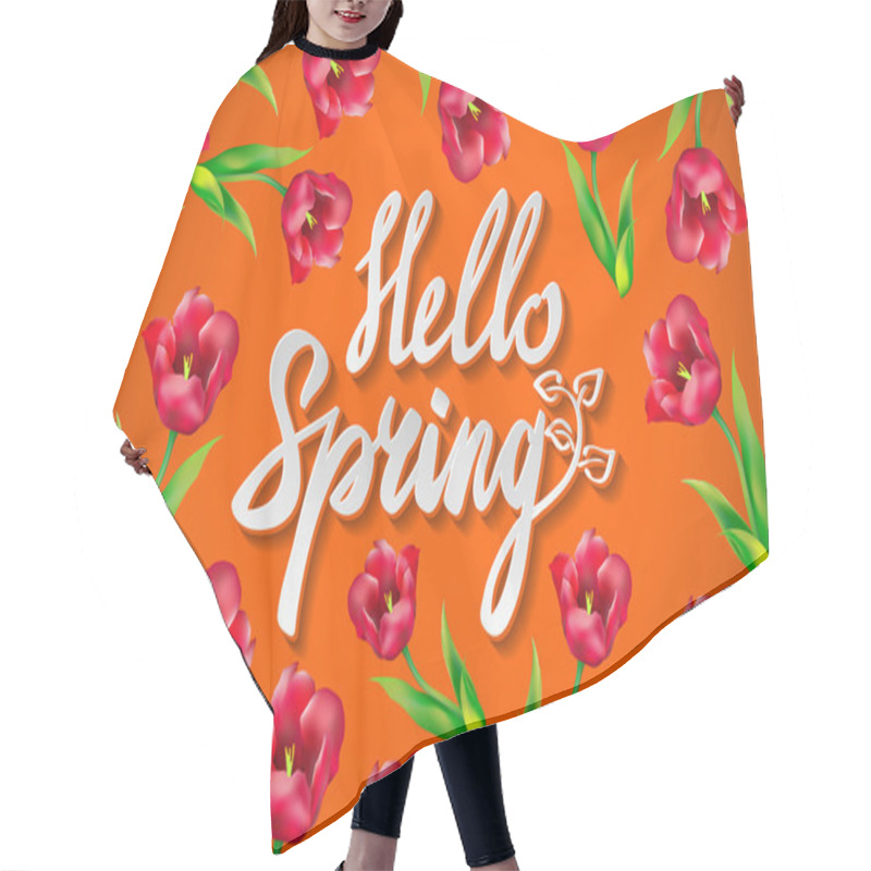 Personality  Springtime, Hello Spring, Text, Lettering, Spring Vector, Spring Time, Spring Text, Spring Lettering, Spring Day, Spring Design, Spring Season, Vector Image Hair Cutting Cape