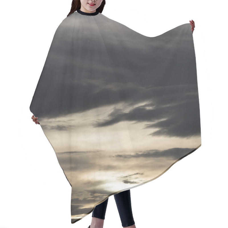 Personality  Black Cloud In Darkness Sky, Night Sky Of Halloween Background Hair Cutting Cape