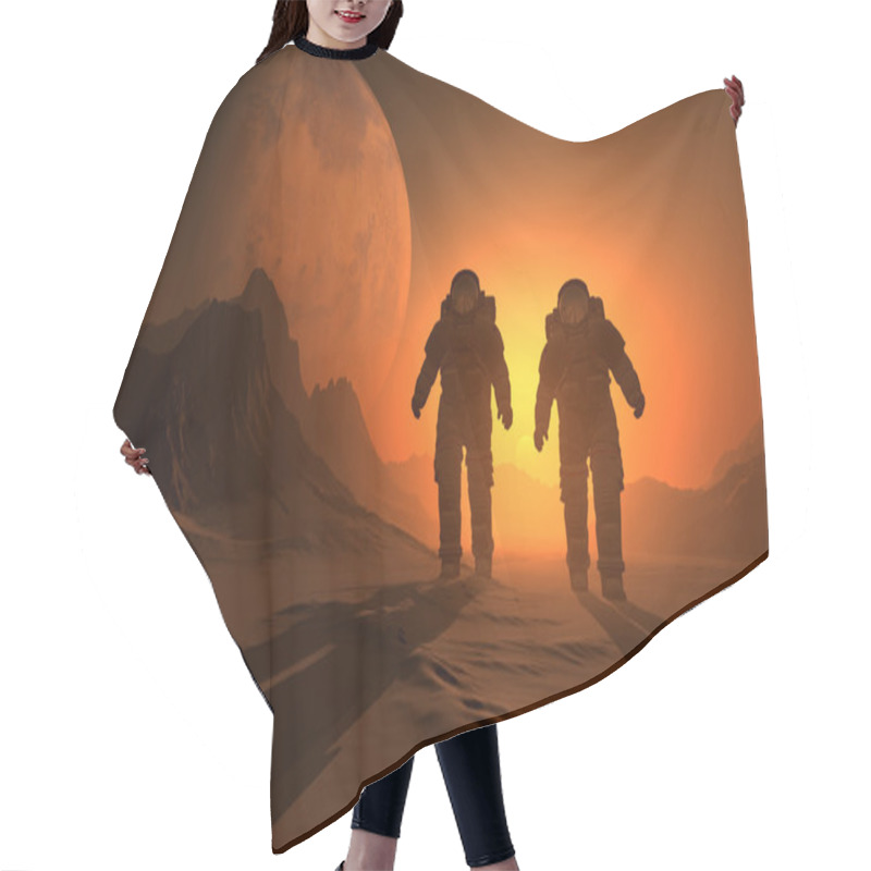 Personality  Silhouette Of The Astronauts O Hair Cutting Cape