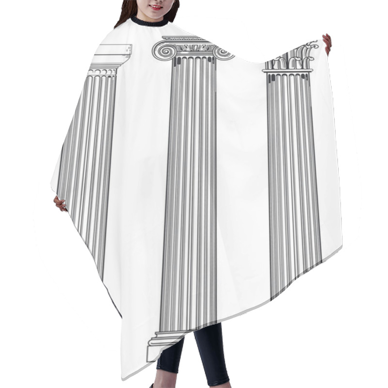 Personality  Three Ancient Columns Hair Cutting Cape