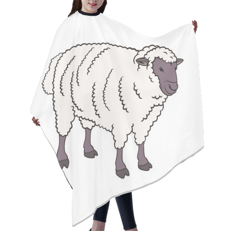 Personality  Vector Sheep Animal Hair Cutting Cape