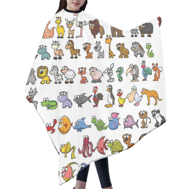 Personality  Cute Cartoon Animals Hair Cutting Cape