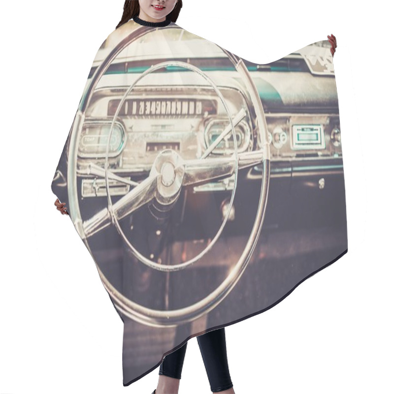 Personality  Interior Of A Classic American Car  Hair Cutting Cape