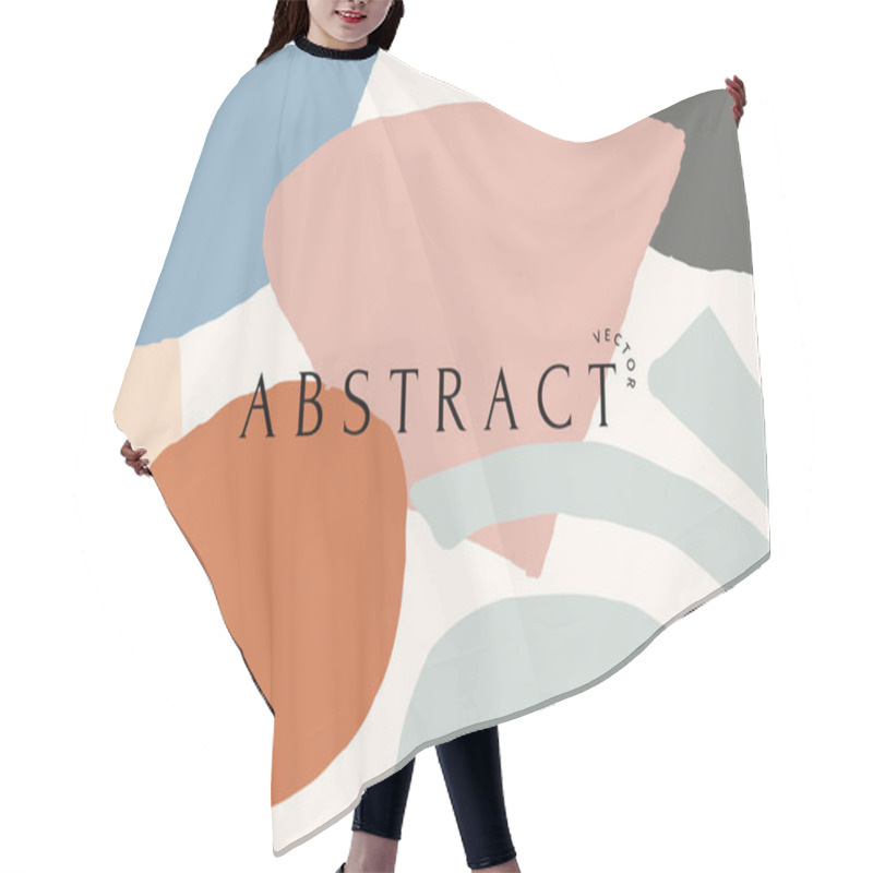 Personality  Abstract Collage Art Design Hair Cutting Cape