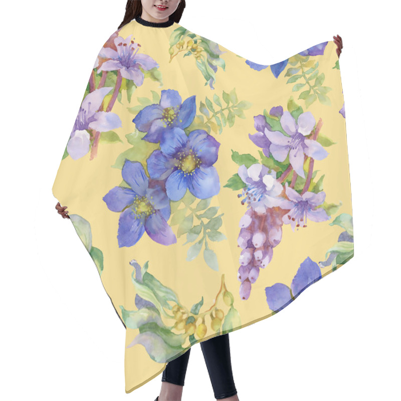 Personality  Summertime Garden Flowers Pattern Hair Cutting Cape