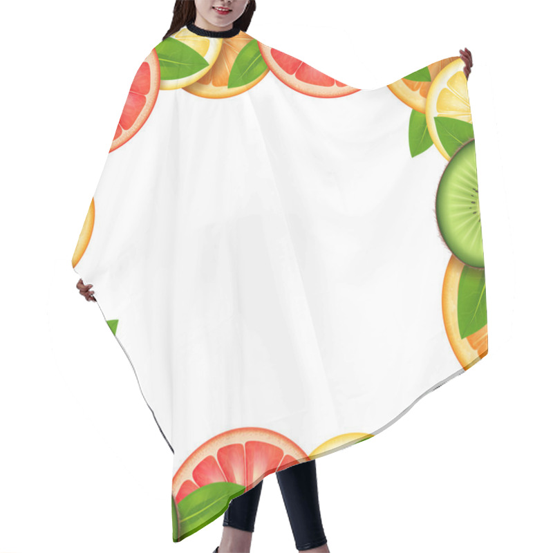 Personality  Fruit Frame Illustration Hair Cutting Cape